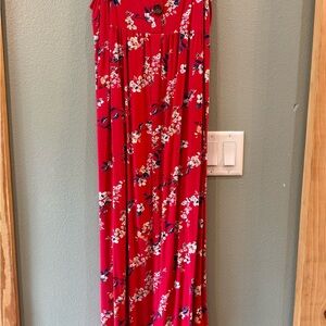 Motherhood Maternity Red Floral A-Line Skirt